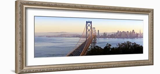 USA, California, San Francisco, City Skyline and Bay Bridge from Treasure Island-Gavin Hellier-Framed Photographic Print