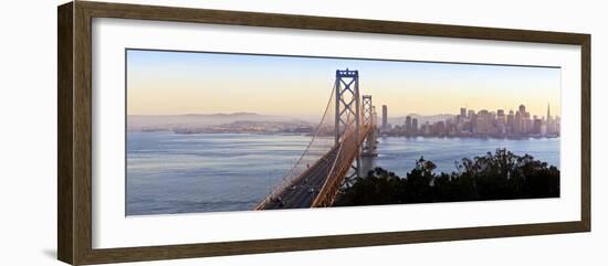 USA, California, San Francisco, City Skyline and Bay Bridge from Treasure Island-Gavin Hellier-Framed Photographic Print