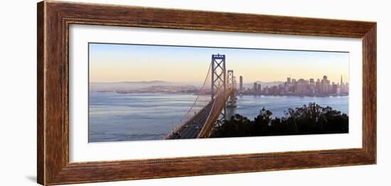 USA, California, San Francisco, City Skyline and Bay Bridge from Treasure Island-Gavin Hellier-Framed Photographic Print