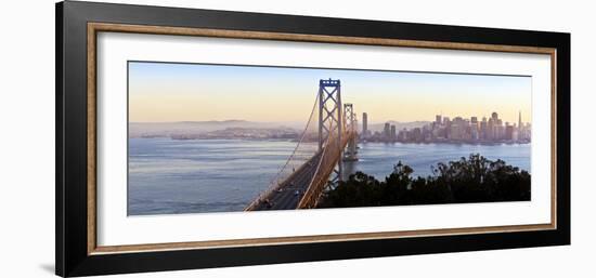 USA, California, San Francisco, City Skyline and Bay Bridge from Treasure Island-Gavin Hellier-Framed Photographic Print