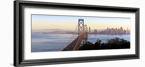 USA, California, San Francisco, City Skyline and Bay Bridge from Treasure Island-Gavin Hellier-Framed Photographic Print