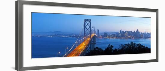 USA, California, San Francisco, City Skyline and Bay Bridge from Treasure Island-Gavin Hellier-Framed Photographic Print