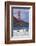 USA, California, San Francisco. Surfers below the Golden Gate Bridge.-Jaynes Gallery-Framed Photographic Print