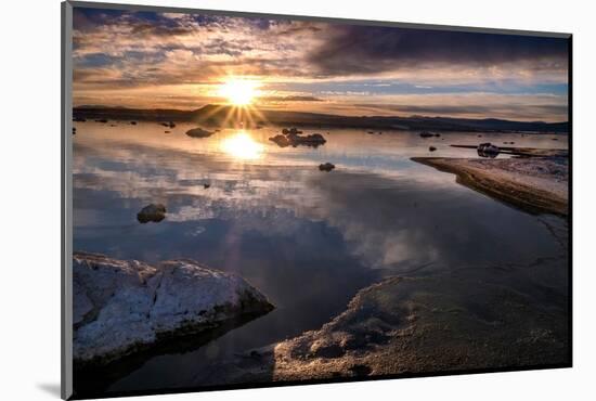 Usa, California, Sierra Nevada, Mono Lake. The sun rises over the east shore of Mono Lake.-Betty Sederquist-Mounted Photographic Print