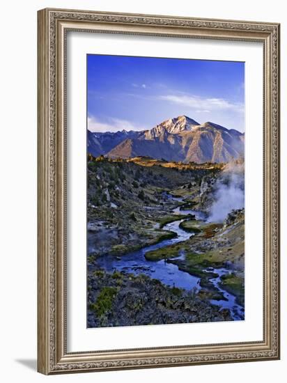 USA, California, Sierra Nevada Mountains. Sunrise on geothermal area of Hot Creek.-Jaynes Gallery-Framed Photographic Print