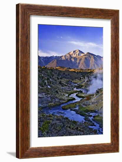 USA, California, Sierra Nevada Mountains. Sunrise on geothermal area of Hot Creek.-Jaynes Gallery-Framed Photographic Print