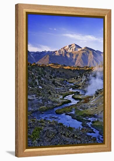 USA, California, Sierra Nevada Mountains. Sunrise on geothermal area of Hot Creek.-Jaynes Gallery-Framed Premier Image Canvas