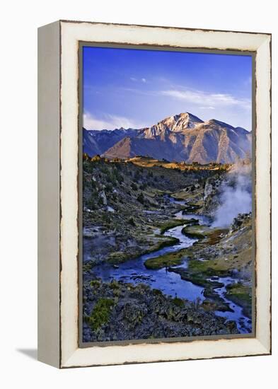 USA, California, Sierra Nevada Mountains. Sunrise on geothermal area of Hot Creek.-Jaynes Gallery-Framed Premier Image Canvas