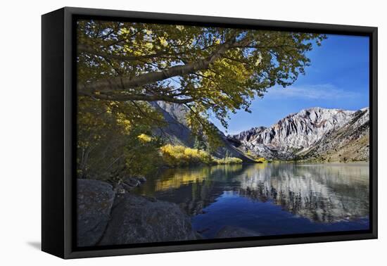 USA, California, Sierra Nevada Range. Convict Lake in autumn.-Jaynes Gallery-Framed Premier Image Canvas