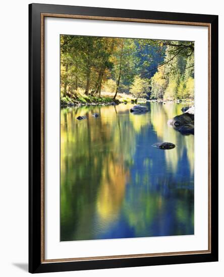 USA, California, Yosemite Autumn Reflection in the Merced River-Jaynes Gallery-Framed Photographic Print