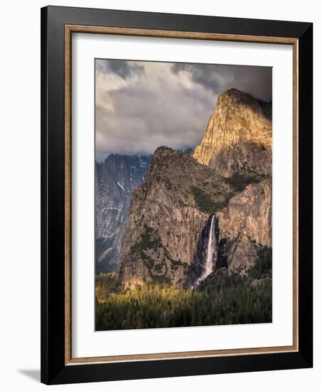 USA, California, Yosemite National Park, Bridalveil Falls at sunset-Ann Collins-Framed Photographic Print