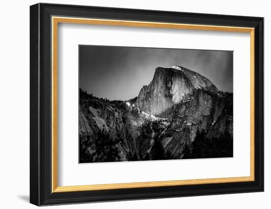 USA, California, Yosemite National Park. Sunset light hits Half Dome in winter-Ann Collins-Framed Photographic Print