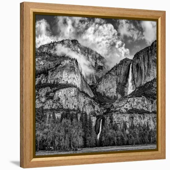 USA, California, Yosemite National Park, Upper and Lower Yosemite Falls at Sunrise-Ann Collins-Framed Premier Image Canvas