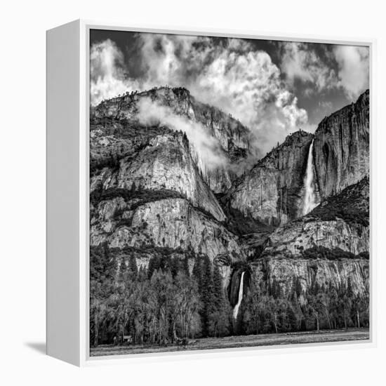 USA, California, Yosemite National Park, Upper and Lower Yosemite Falls at Sunrise-Ann Collins-Framed Premier Image Canvas