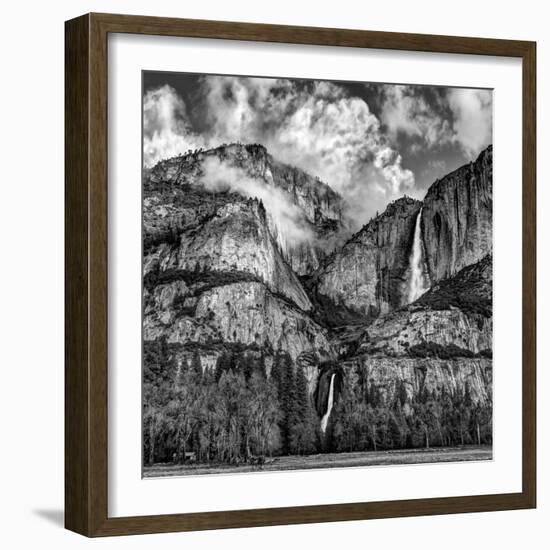 USA, California, Yosemite National Park, Upper and Lower Yosemite Falls at Sunrise-Ann Collins-Framed Photographic Print