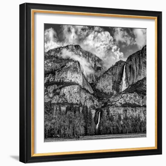 USA, California, Yosemite National Park, Upper and Lower Yosemite Falls at Sunrise-Ann Collins-Framed Photographic Print