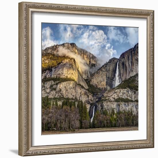 USA, California, Yosemite National Park, Upper and Lower Yosemite Falls at Sunrise-Ann Collins-Framed Photographic Print