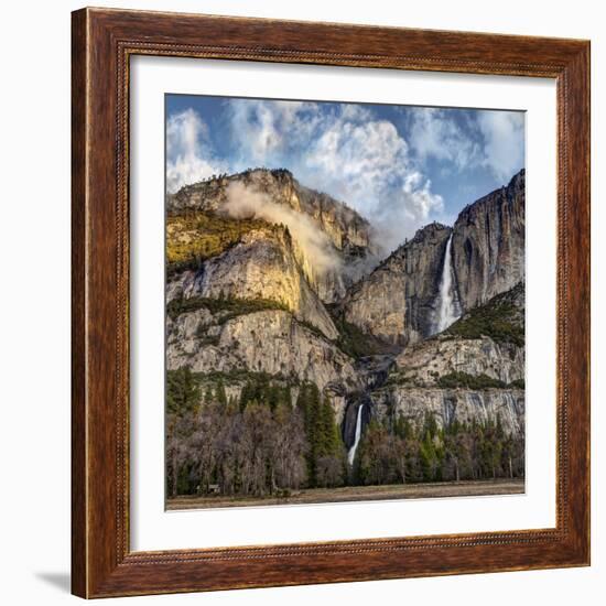 USA, California, Yosemite National Park, Upper and Lower Yosemite Falls at Sunrise-Ann Collins-Framed Photographic Print
