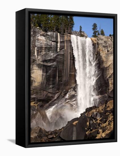 USA, California, Yosemite National Park. Vernal Fall in Spring from the Mist Trail-Ann Collins-Framed Premier Image Canvas