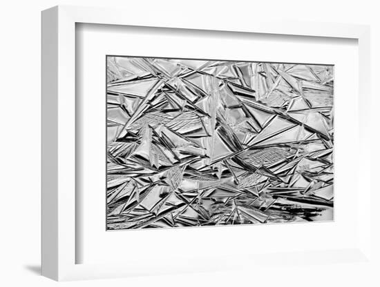 USA, California, Yosemite National Park. Winter ice patterns on the Merced River-Ann Collins-Framed Photographic Print