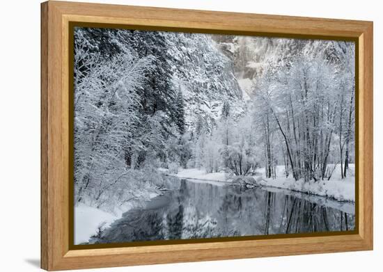 USA, California, Yosemite National Park. Winter Landscape of Merced River-Jaynes Gallery-Framed Premier Image Canvas