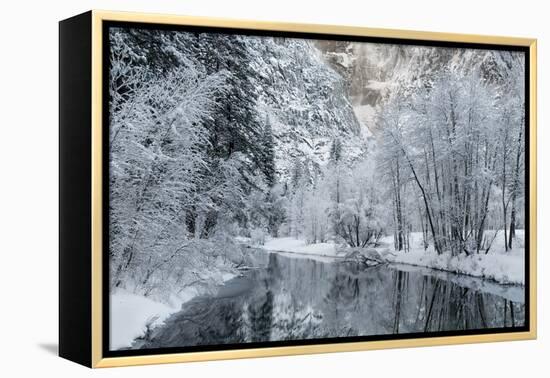 USA, California, Yosemite National Park. Winter Landscape of Merced River-Jaynes Gallery-Framed Premier Image Canvas
