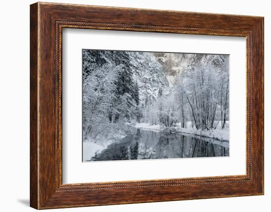 USA, California, Yosemite National Park. Winter Landscape of Merced River-Jaynes Gallery-Framed Photographic Print