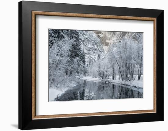 USA, California, Yosemite National Park. Winter Landscape of Merced River-Jaynes Gallery-Framed Photographic Print