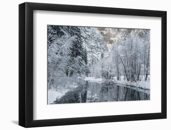 USA, California, Yosemite National Park. Winter Landscape of Merced River-Jaynes Gallery-Framed Photographic Print