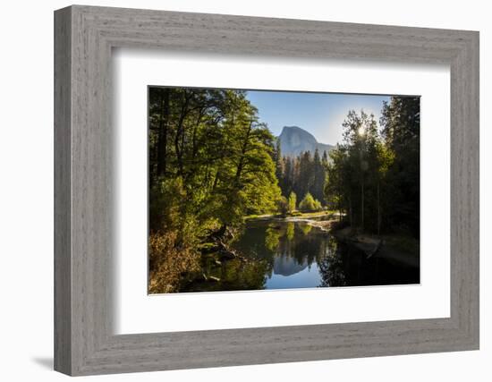 USA California. Yosemite National Park, Yosemite Valley over Merced River.-Alison Jones-Framed Photographic Print