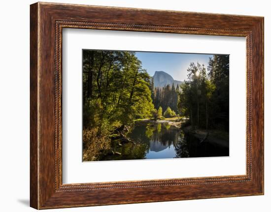 USA California. Yosemite National Park, Yosemite Valley over Merced River.-Alison Jones-Framed Photographic Print