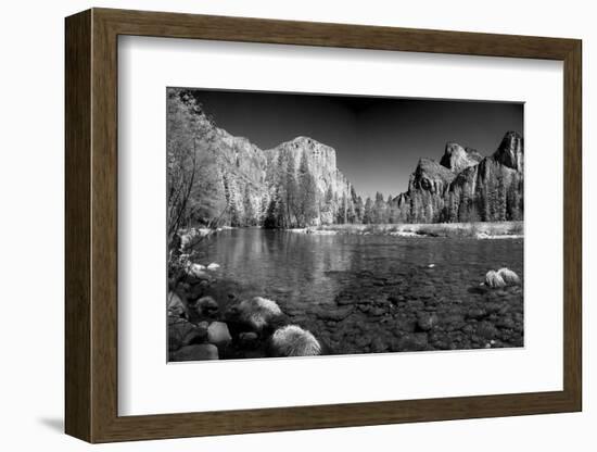 USA, California. Yosemite Valley view from the bank of Merced river.-Anna Miller-Framed Photographic Print