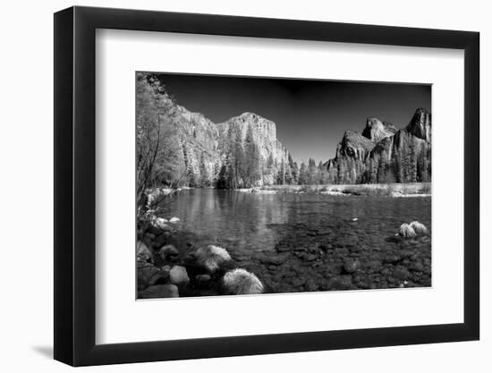 USA, California. Yosemite Valley view from the bank of Merced river.-Anna Miller-Framed Photographic Print