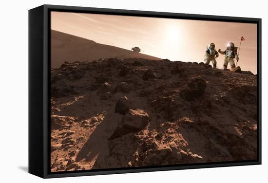 USA-China Exploration of Mars, Artwork-Detlev Van Ravenswaay-Framed Premier Image Canvas