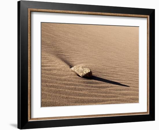USA, Colorado, Great Sand Dunes National Park and Preserve. Rock and Ripples on a Dune-Ann Collins-Framed Photographic Print