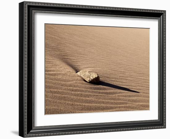 USA, Colorado, Great Sand Dunes National Park and Preserve. Rock and Ripples on a Dune-Ann Collins-Framed Photographic Print