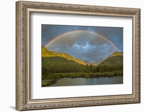 USA, Colorado, Gunnison National Forest. Rainbow over Slate River Valley-Jaynes Gallery-Framed Photographic Print