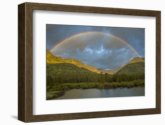 USA, Colorado, Gunnison National Forest. Rainbow over Slate River Valley-Jaynes Gallery-Framed Photographic Print