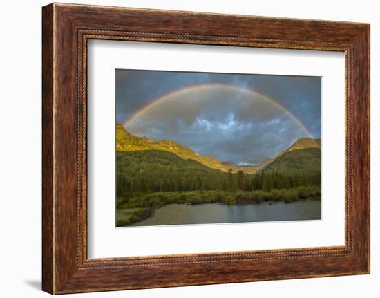 USA, Colorado, Gunnison National Forest. Rainbow over Slate River Valley-Jaynes Gallery-Framed Photographic Print