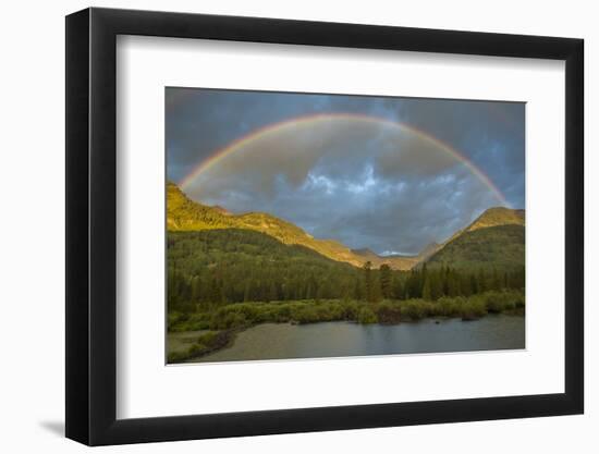 USA, Colorado, Gunnison National Forest. Rainbow over Slate River Valley-Jaynes Gallery-Framed Photographic Print