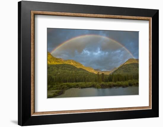 USA, Colorado, Gunnison National Forest. Rainbow over Slate River Valley-Jaynes Gallery-Framed Photographic Print