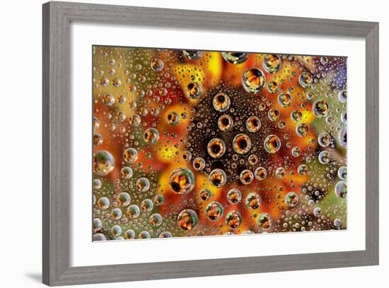 USA, Colorado, Lafayette. Water Bubbles on Glass Table Top-Jaynes Gallery-Framed Photographic Print