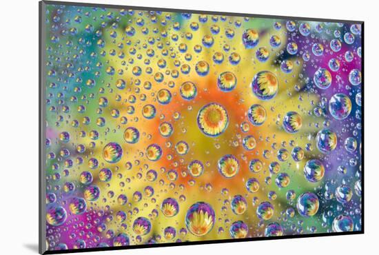 USA, Colorado, Lafayette. Water Bubbles on Glass Table Top-Jaynes Gallery-Mounted Photographic Print