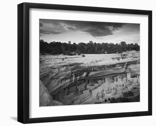 USA, Colorado, Mesa Verde NP. Overview of Cliff Palace Ruins-Dennis Flaherty-Framed Photographic Print