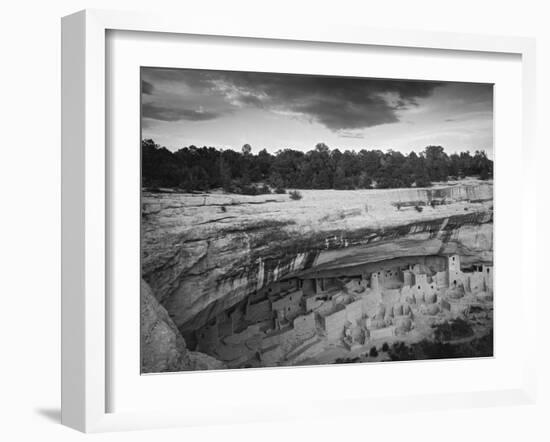 USA, Colorado, Mesa Verde NP. Overview of Cliff Palace Ruins-Dennis Flaherty-Framed Photographic Print