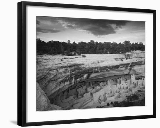 USA, Colorado, Mesa Verde NP. Overview of Cliff Palace Ruins-Dennis Flaherty-Framed Photographic Print