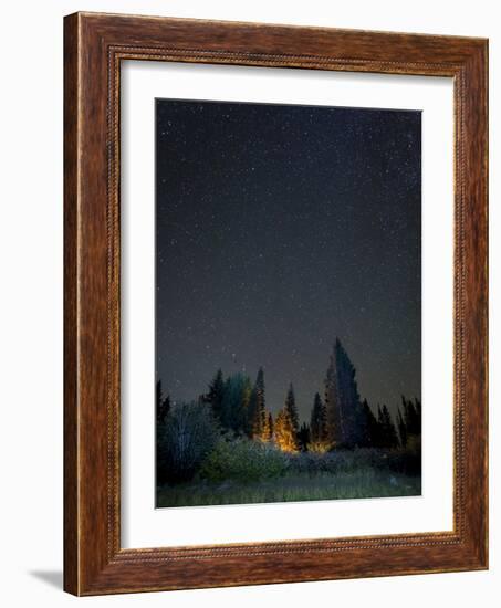 USA, Colorado. Night Sky at Lost Lake Slough-Jaynes Gallery-Framed Photographic Print