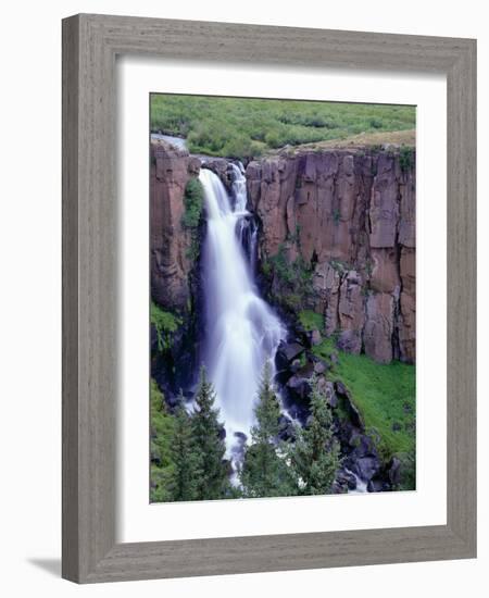 USA, Colorado, Rio Grande National Forest, North Clear Creek Falls in the San Juan Mountains-John Barger-Framed Photographic Print