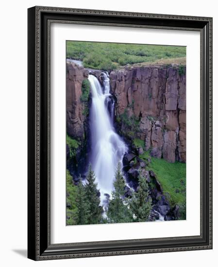 USA, Colorado, Rio Grande National Forest, North Clear Creek Falls in the San Juan Mountains-John Barger-Framed Photographic Print