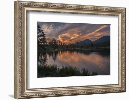 USA, Colorado, Rocky Mountain National Park. Sprague Lake at Sunset-Cathy & Gordon Illg-Framed Photographic Print